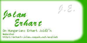 jolan erhart business card